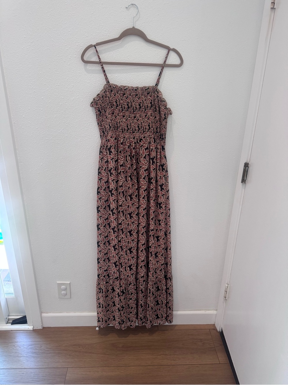 Kori Black and Pink Floral Maxi Dress